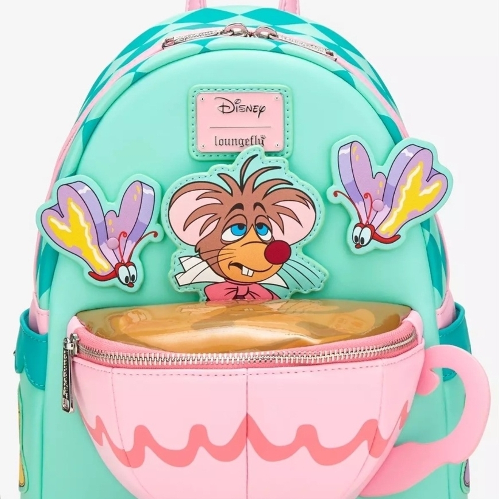 Loungefly Disney Teal and Pink Kids Backpack